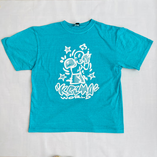 Boxing Print T-shirt - Turquoise